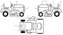 Decals Diagram and Parts List for PB1638LT 2006-10 - 96012004401 Poulan Lawn Tractor