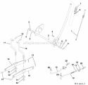 Mower Lift Diagram and Parts List for PB1638LT 2006-10 - 96012004401 Poulan Lawn Tractor