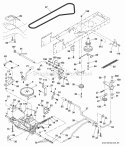 Drive Diagram and Parts List for PB1638LT 2006-05 Poulan Lawn Tractor