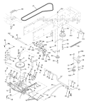 Drive Diagram and Parts List for PB1842LT 96012004500 Poulan Lawn Tractor