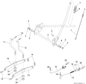 Mower Lift Diagram and Parts List for PB18542LT 96012000301 Poulan Lawn Tractor