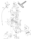 Mower Deck Diagram and Parts List for PB18542LT 96012000301 Poulan Lawn Tractor