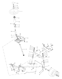 Steering Assembly Diagram and Parts List for PB185H42LT  Poulan Lawn Tractor