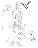 Mower Deck Diagram and Parts List for PB185H42LT  Poulan Lawn Tractor