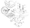 Seat Diagram and Parts List for PB19542LT 2008-04 - 96042003402 Poulan Lawn Tractor
