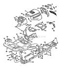 ChassisFrame Diagram and Parts List for PB19546LT 96042003505 Poulan Lawn Tractor
