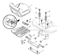 Seat Diagram and Parts List for PB19546LT 96042003505 Poulan Lawn Tractor