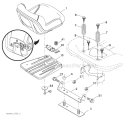 Seat Diagram and Parts List for PB19546LT 96048001700 Poulan Lawn Tractor