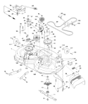 Mower DeckCutting Deck Diagram and Parts List for PB195H42LT 2011-06 - 9604201230 Poulan Lawn Tractor