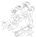Chassis Enclosures Diagram and Parts List for PB195H42LT 2011-07 - 96042012303 Poulan Lawn Tractor