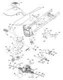 Drive Diagram and Parts List for PB195H42LT 2011-07 - 96042012303 Poulan Lawn Tractor