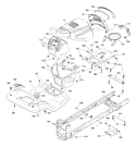 Chassis Enclosures Diagram and Parts List for PB195H42LT 2011-07 - 96042013601 Poulan Lawn Tractor