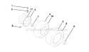 Wheel Tires Diagram and Parts List for PB195H42LT 2011-07 - 96042013601 Poulan Lawn Tractor