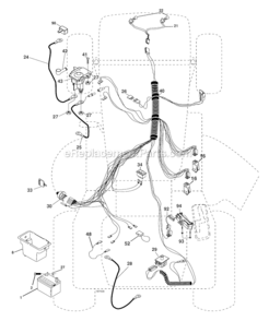 Electrical Diagram and Parts List for PB19H42LT  Poulan Lawn Tractor