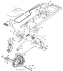 Drive Diagram and Parts List for PB20H46YT 2007-10 Poulan Lawn Tractor