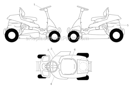 Part Location Diagram of 532441415 Poulan Decal, Deck