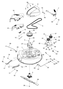 Part Location Diagram of 532441598 Poulan Link Assembly Deck
