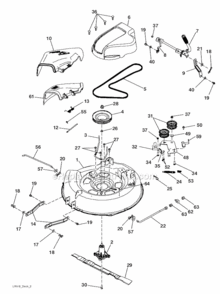 Chassis Diagram and Parts List for PB30  Poulan Lawn Tractor
