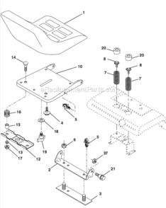 Part Location Diagram of 124238X Poulan Cap Spring