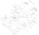 Chassis Diagram and Parts List for PBGT22H54 2006-03 Poulan Lawn Tractor
