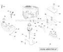 Engine Diagram and Parts List for PBGT22H54 2006-03 Poulan Lawn Tractor