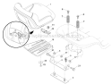 Seat Assembly Diagram and Parts List for PBGT22H54 2006-03 Poulan Lawn Tractor
