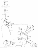Steering Assembly Diagram and Parts List for PD185H42ST  Poulan Lawn Tractor