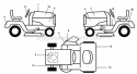 Decals Diagram and Parts List for PD185H42ST  Poulan Lawn Tractor
