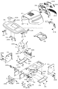 Part Location Diagram of 183828 Poulan Grille/Lens Assembly
