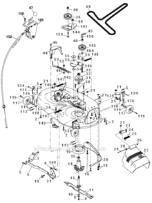 Part Location Diagram of 159765X421 Poulan Bracket Asm. Whl Ga. R Left Hand