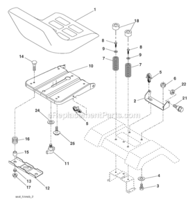 Part Location Diagram of 189022 Husqvarna Seat