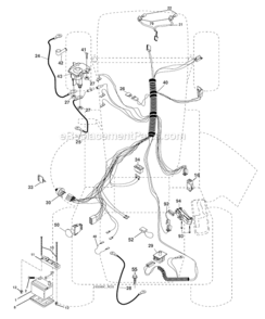 Electrical Diagram and Parts List for PK20H42YT 96017000201 Poulan Lawn Tractor