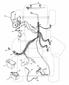 Electrical Diagram and Parts List for PO1538D  Poulan Lawn Tractor