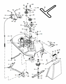 Mower_Deck Diagram and Parts List for PO1538D  Poulan Lawn Tractor