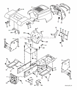 Part Location Diagram of 169465X428 Poulan Fender