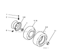 Wheels Diagram and Parts List for PO15538LT 96012006800 Poulan Lawn Tractor
