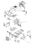 Chassis/Frame Diagram and Parts List for PO15538LT 96012006800 Poulan Lawn Tractor