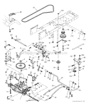 Drive Diagram and Parts List for PO15538LT 96012006800 Poulan Lawn Tractor
