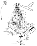 Mower/Deck Lift Diagram and Parts List for PO15538LT 96012006800 Poulan Lawn Tractor
