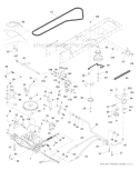 Drive Diagram and Parts List for PO15538LT 96018000501 Poulan Lawn Tractor