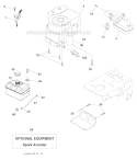 Engine Diagram and Parts List for PO15538LT 96018000501 Poulan Lawn Tractor