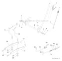 Mower LiftDeck Lift Diagram and Parts List for PO15538LT 96018000501 Poulan Lawn Tractor