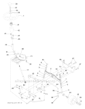 Steering Diagram and Parts List for PO15538LT 96018000501 Poulan Lawn Tractor