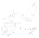 Mower Lift Diagram and Parts List for PO165H42C 2001 Poulan Lawn Tractor