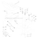 Seat Assembly Diagram and Parts List for PO165H42C 2001 Poulan Lawn Tractor