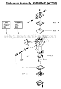 Page A Diagram and Parts List for PP031  Poulan Trimmer