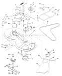 Page J Diagram and Parts List for PP1036SA  Poulan Lawn Tractor