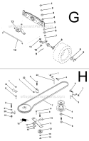 Part Location Diagram of 121919X Husqvarna Spindle, R.H. Asm.