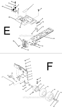 Page C Diagram and Parts List for PP1136A  Poulan Lawn Tractor