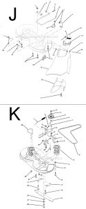 Page E Diagram and Parts List for PP1136A  Poulan Lawn Tractor
